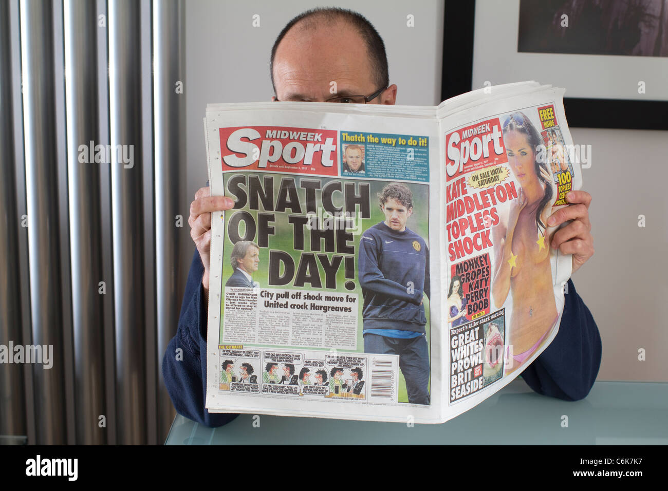 Daily sport Midweek sport, UK newspaper Stock Photo
