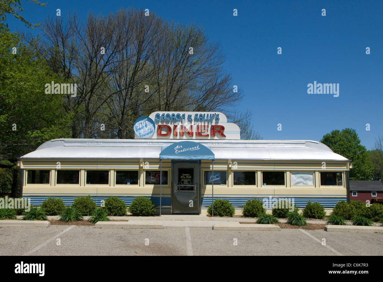 George and Sally's Diner,  Gilmore Car Museum, Hickory Corners, Michigan, USA Stock Photo