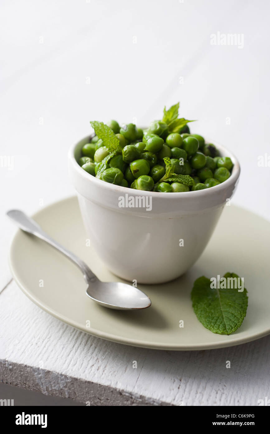 Peas with mint Stock Photo Alamy
