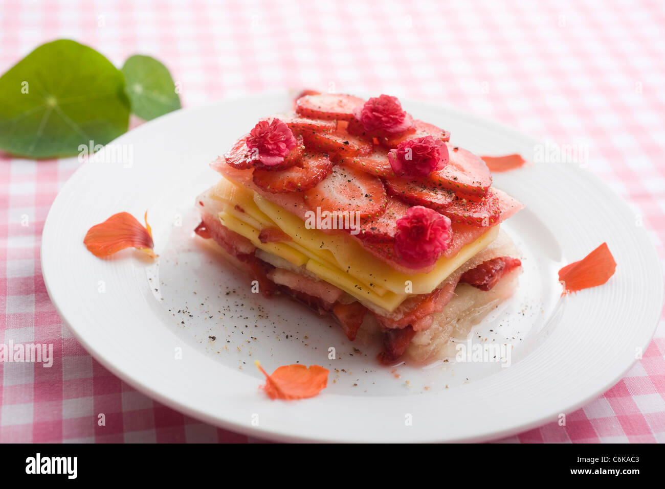 Fruit lasagna Stock Photo