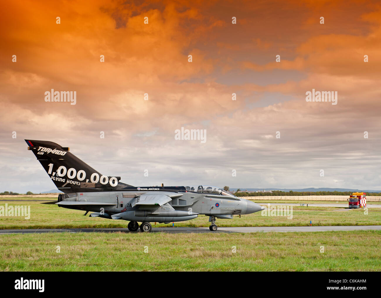 RAF GR4 Tornado celebrating 1 million hours of Tornado flying.  SCO 7701 Stock Photo