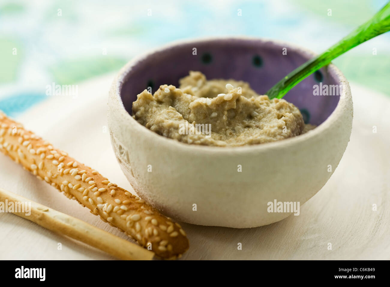 Roasted eggplant dip Stock Photo Alamy