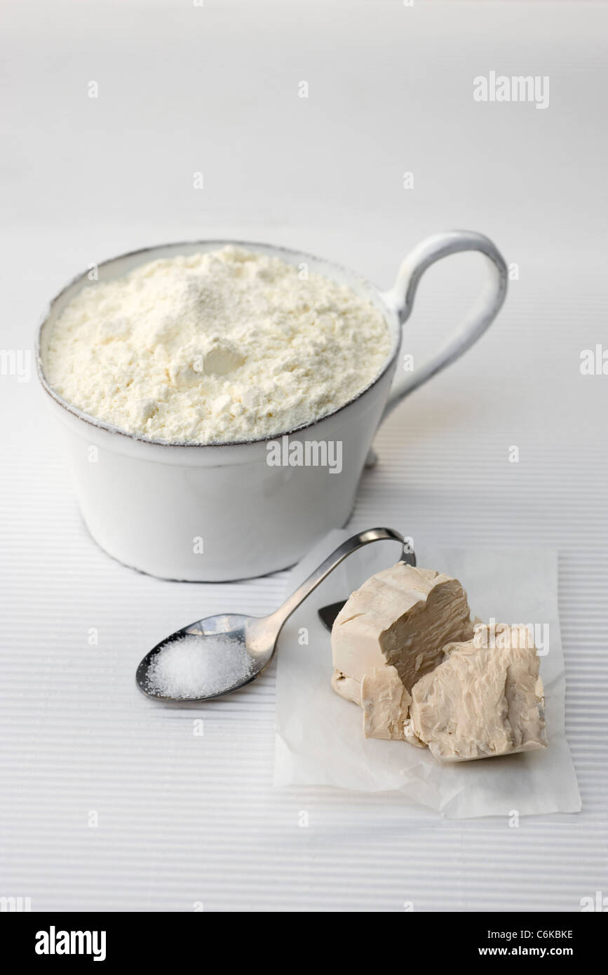 Bread dough, ingredients Stock Photo Alamy