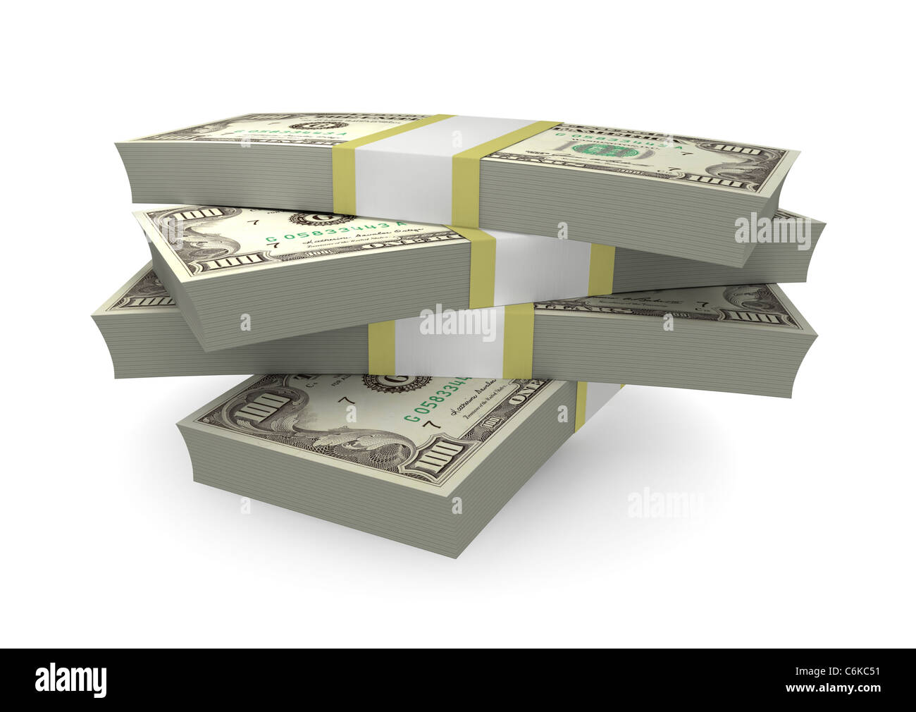 Stack of $100 bills Stock Photo - Alamy
