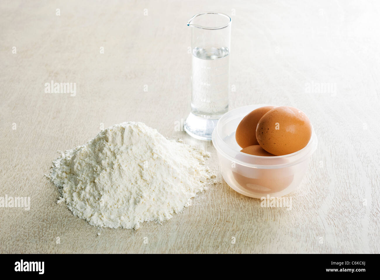 Pasta dough, ingredients Stock Photo Alamy