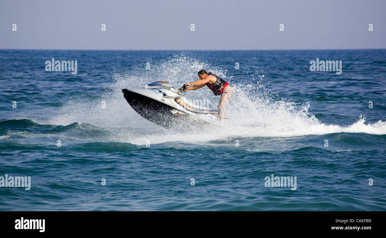 water jet rider, jet skiing, sea spray watersports Stock Photo Alamy