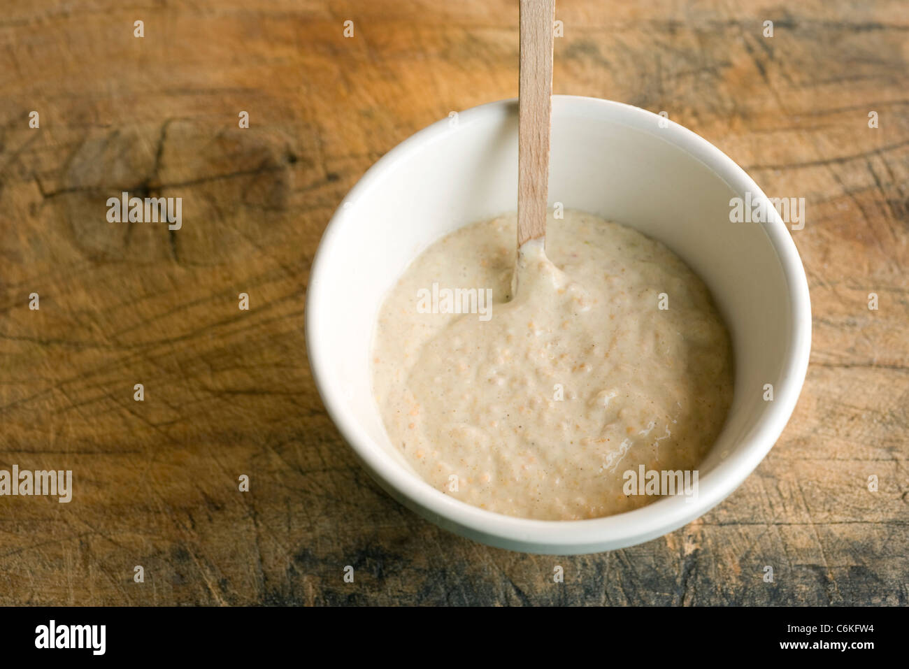 Homemade mustard Stock Photo