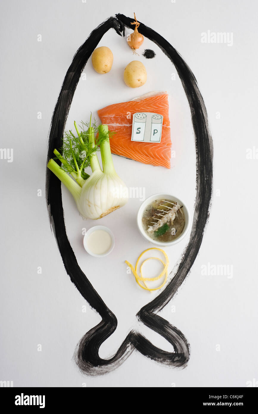 Salmon chowder with fennel Stock Photo Alamy