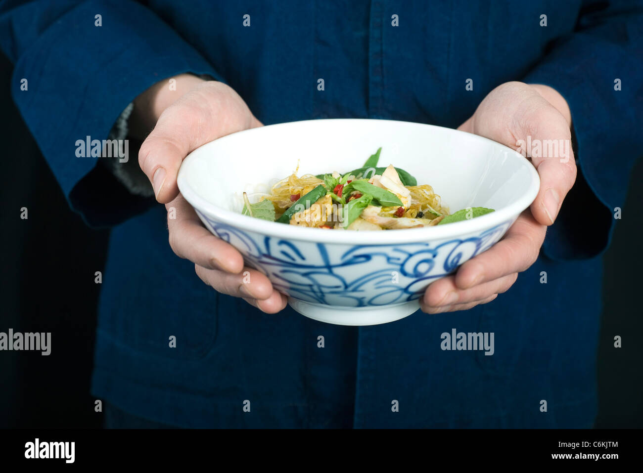 Spicy fish salad Stock Photo