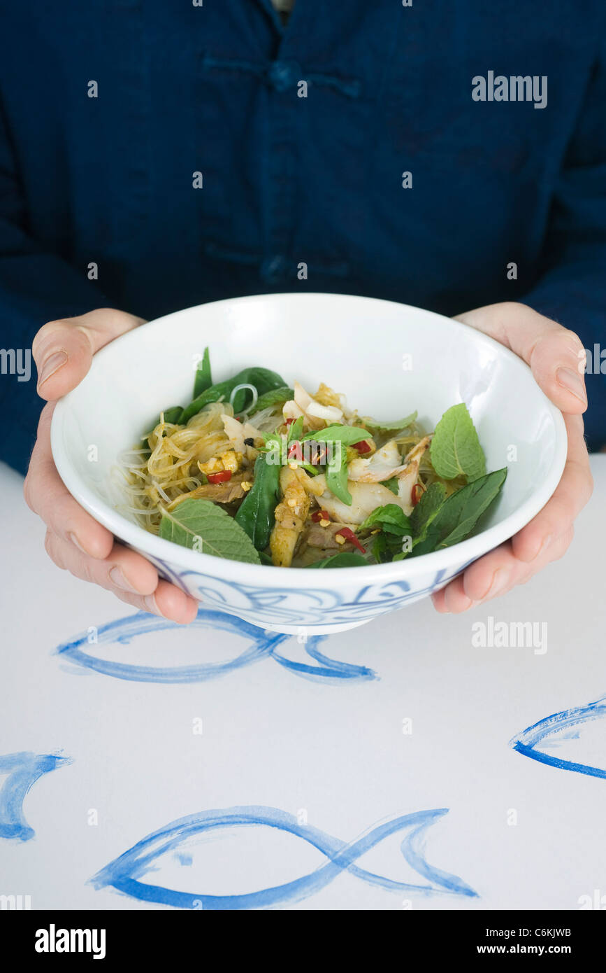 Spicy fish salad Stock Photo