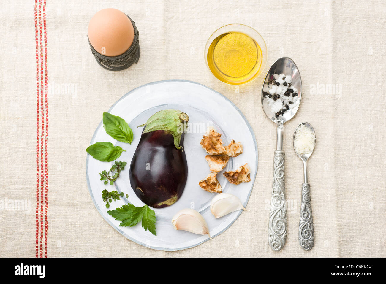 Eggplant cakes Stock Photo