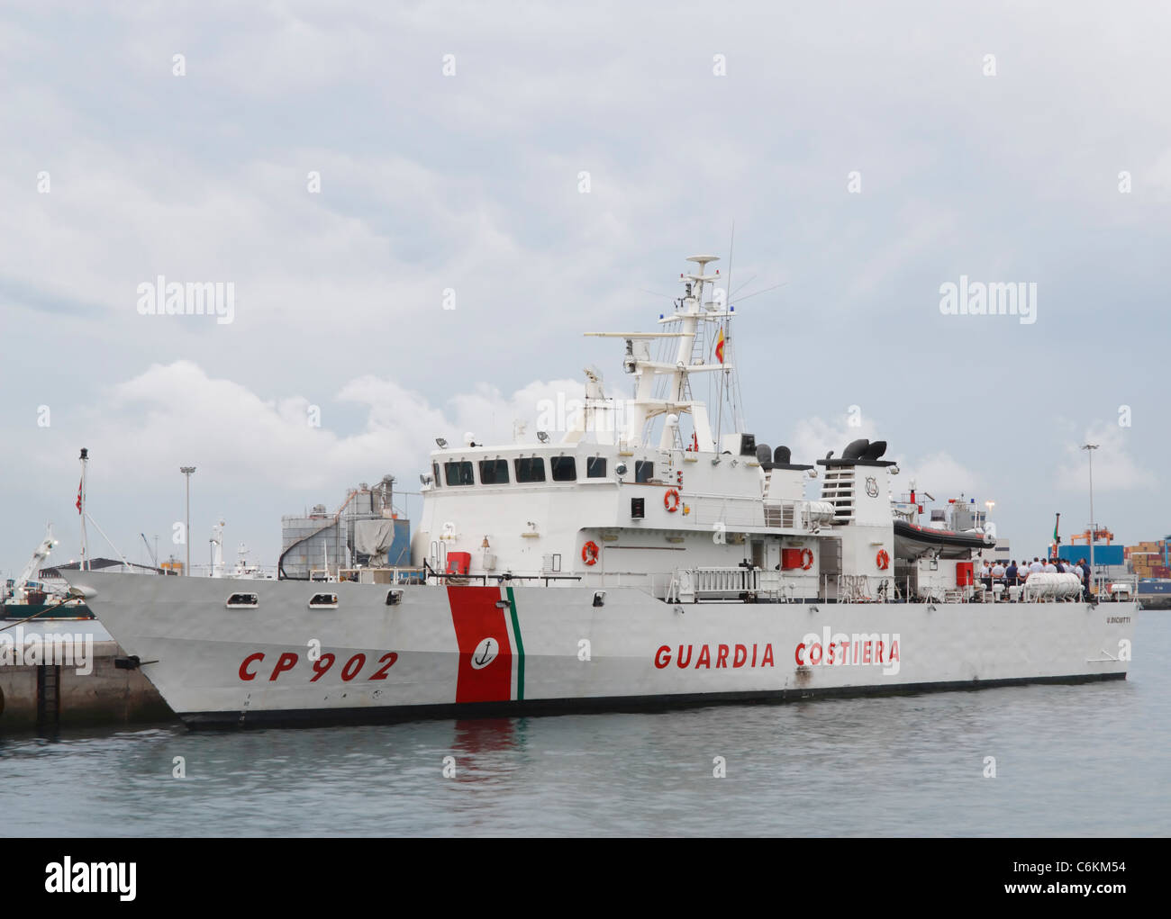 Italian Coast Guard (Guardia Costiera) patrol boat. Stock Photo