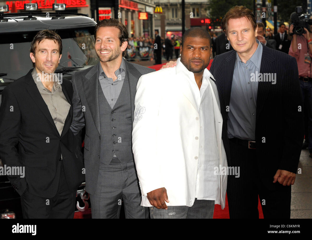 Quinton Jackson, Bradley Cooper, Sharlto Copley and Liam Neeson The UK