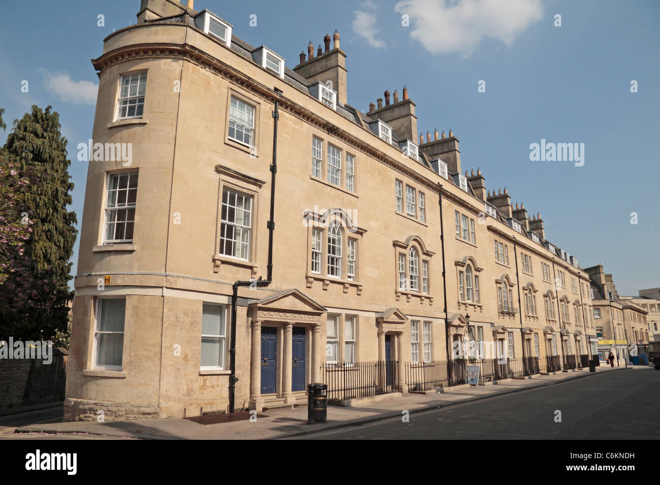 A fully restored terrace of apartments and studio flats on St James's Parade, Bath