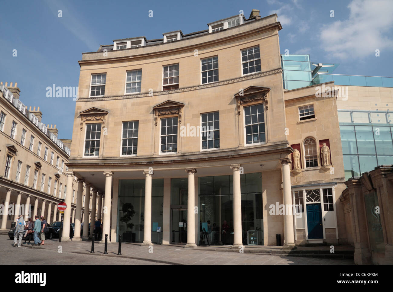The main entrance to the modern Thermae Bath Spa development, Britain's
