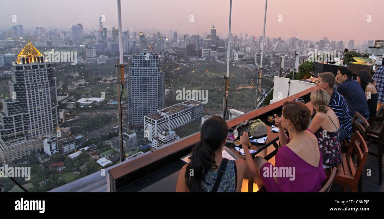 Banyan Tree Rooftop Vertigo & Moon Bar, Restaurant, , Bangkok , Thailand Stock Photo