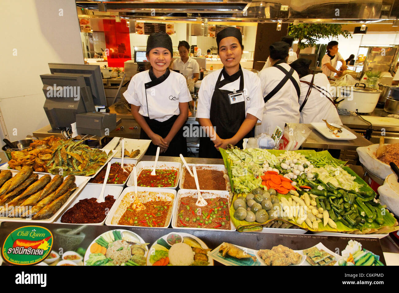 Food Stall in Central World Shopping Plaza, Bangkok, Thailand Stock Photo