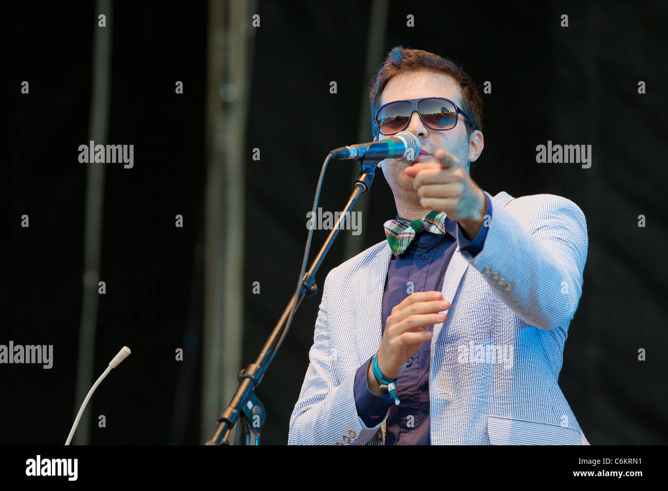 Mayer Hawthorne, performing at the 16th Festival SuperBock SuperRock - Day 1 Meco, Portugal - 16.07.10 Stock Photo