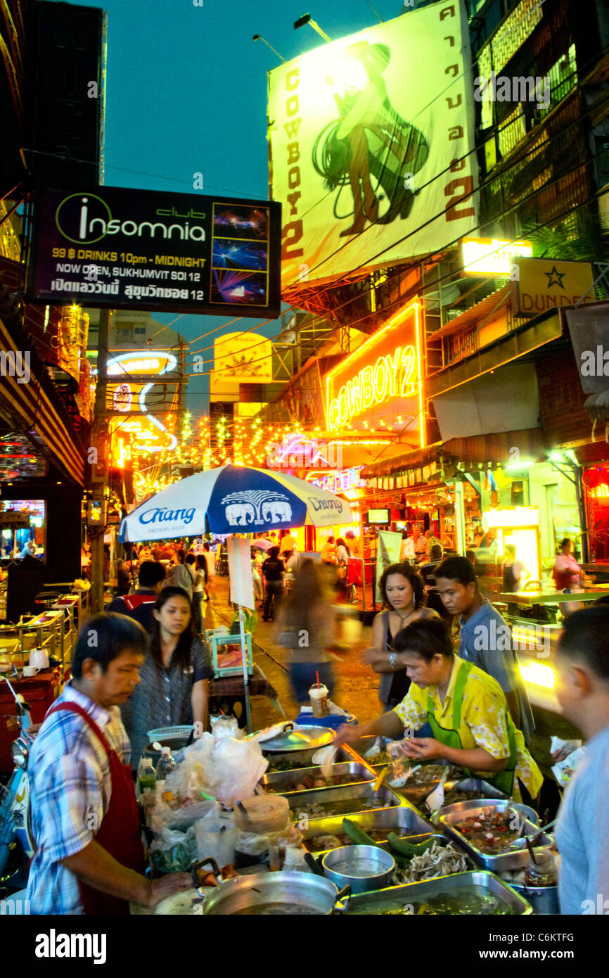 Soi Cowboy, nightlife center, bars, Bangkok, Thailand Stock Photo
