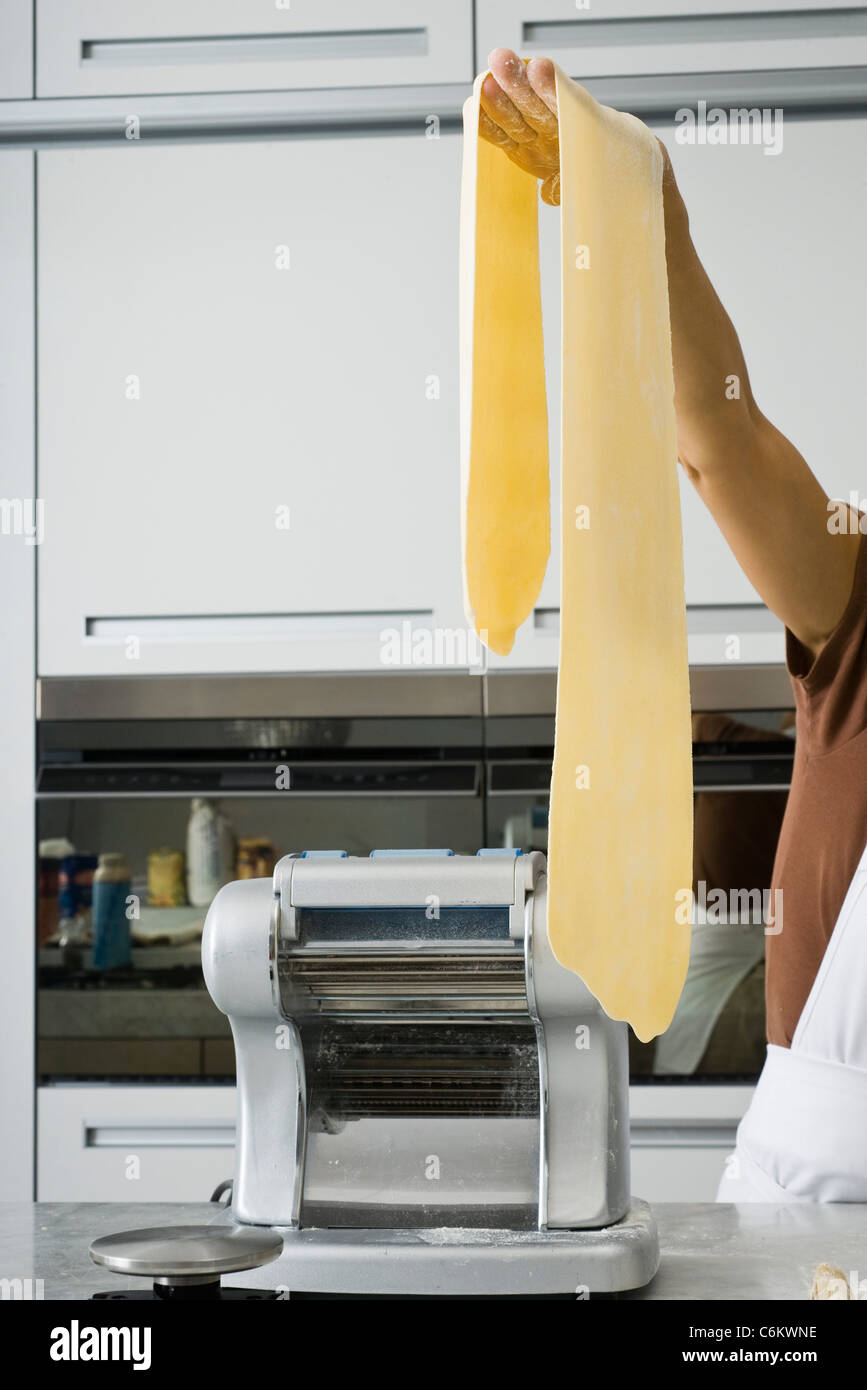 Making fresh lasagna noodles Stock Photo Alamy