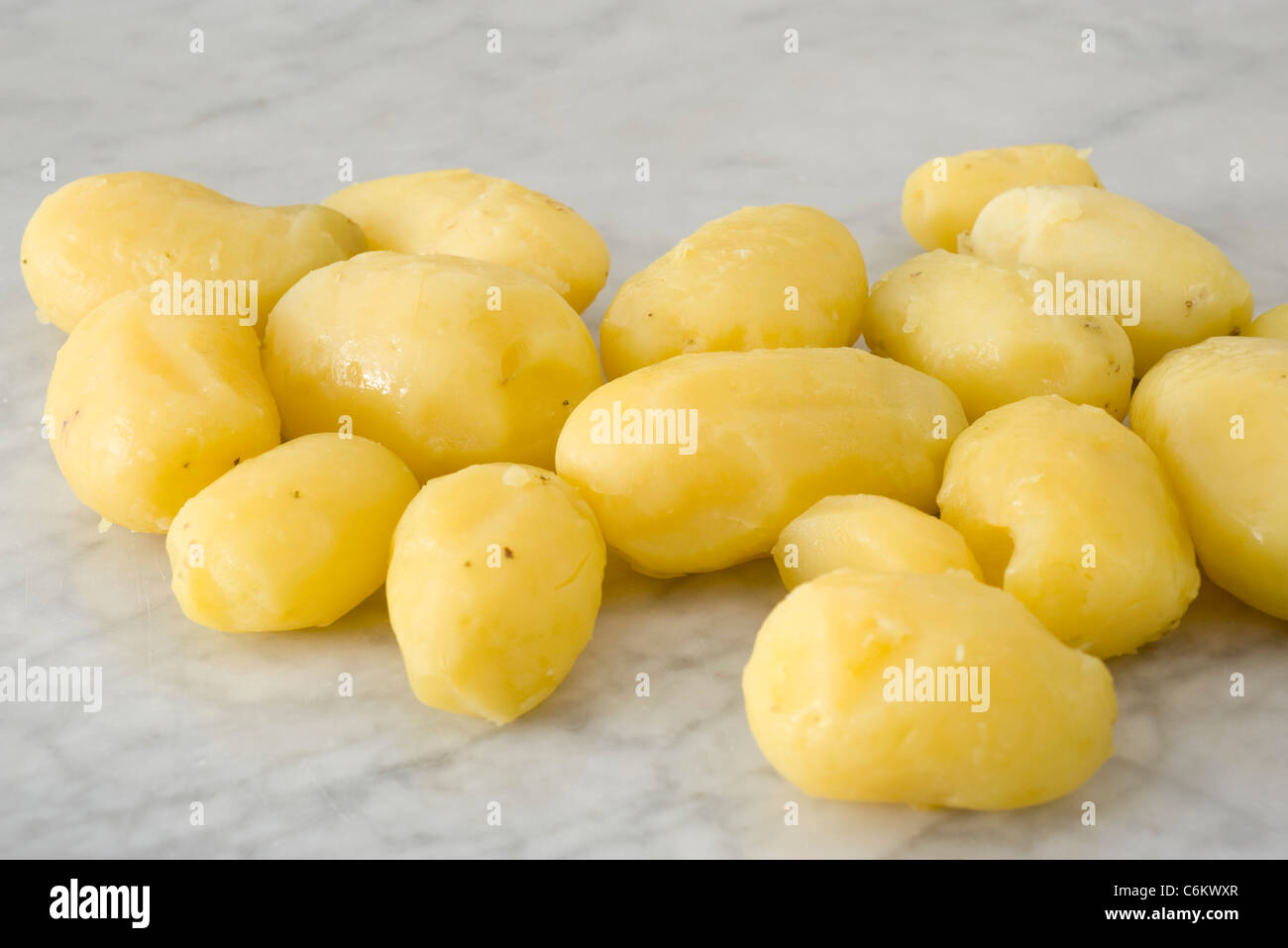 Peeled, boiled potatoes Stock Photo Alamy