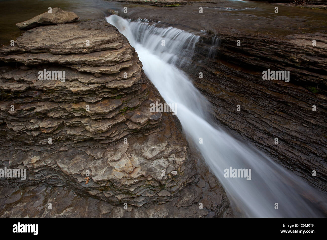 Six Finger Falls Waterfall in the Ozark Mountains of Arkansas – USA Stock Photo