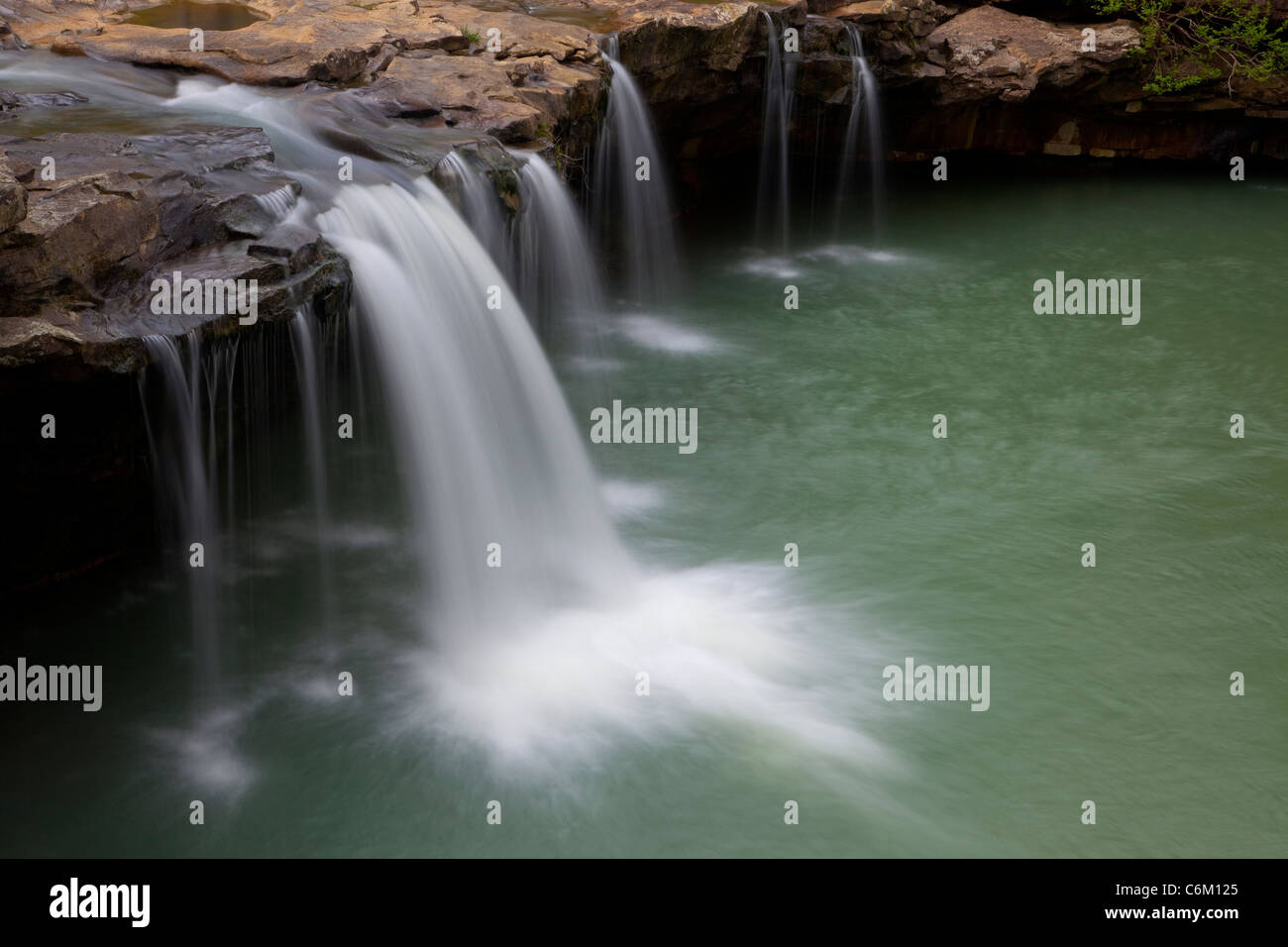 Waterfall in the Ozark Mountains of Arkansas– USA Stock Photo