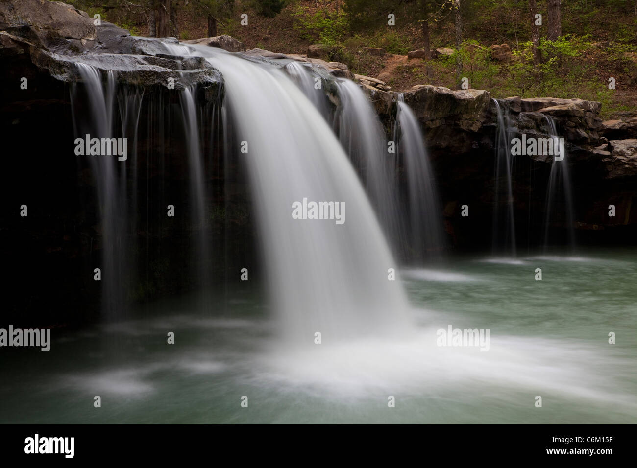 Waterfall in the Ozark Mountains of Arkansas– USA Stock Photo