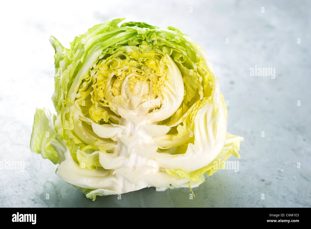 Head of lettuce, cross section Stock Photo Alamy