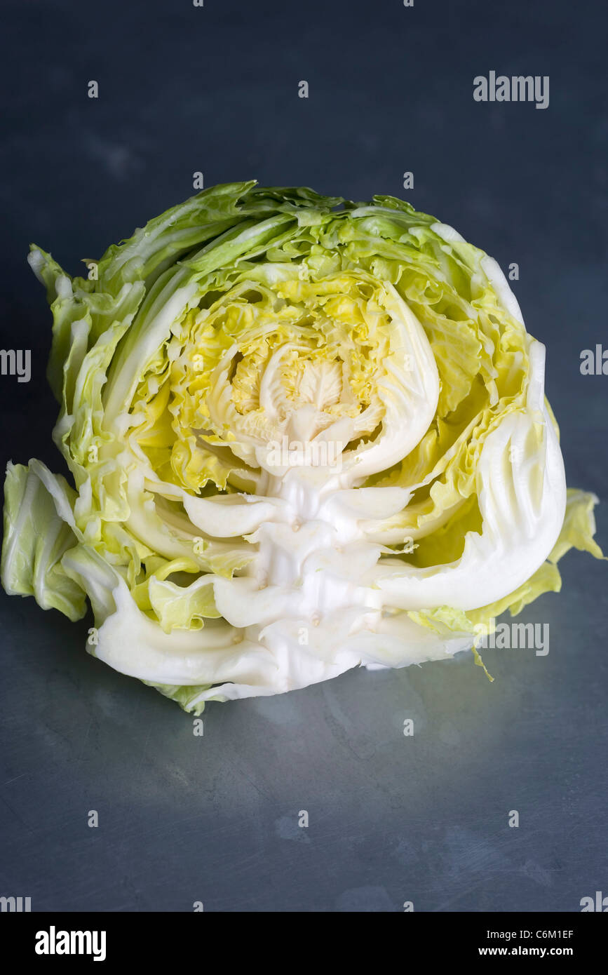 Head of lettuce, cross section Stock Photo Alamy