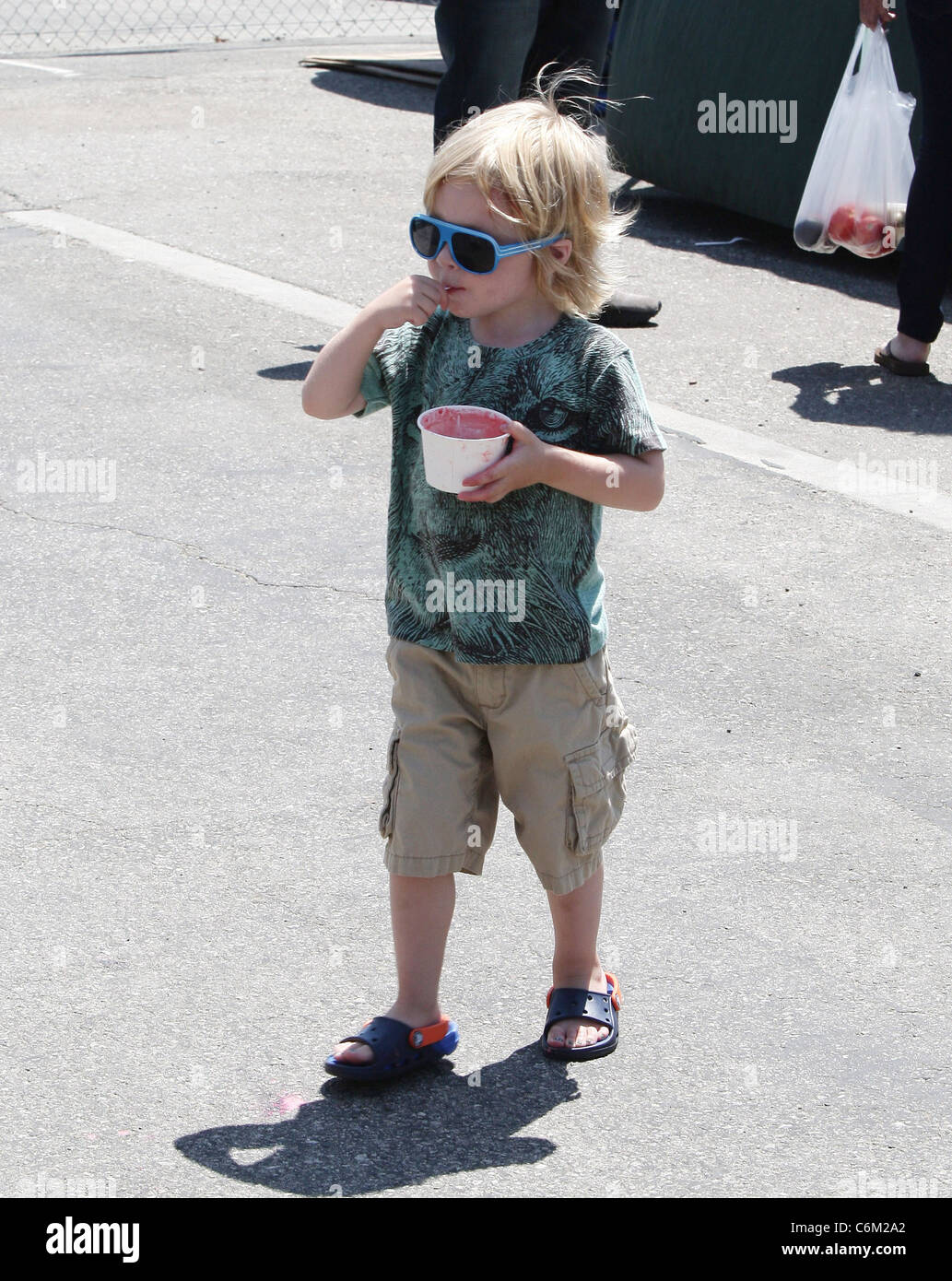 Tori Spelling's son Liam Aaron McDermott at the Farmers Market Los ...