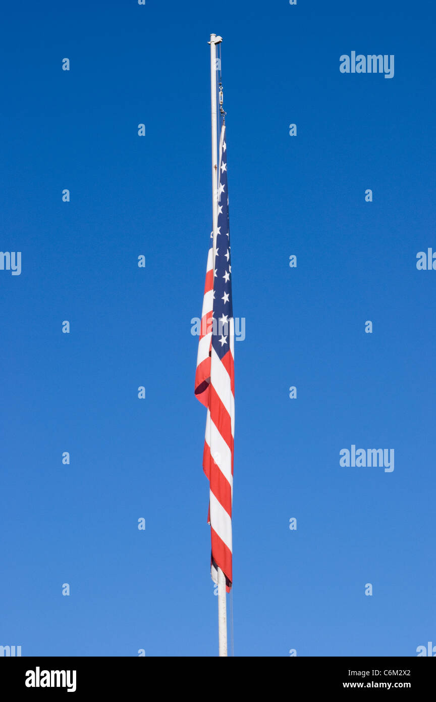 American Flag hanging down Stock Photo Alamy