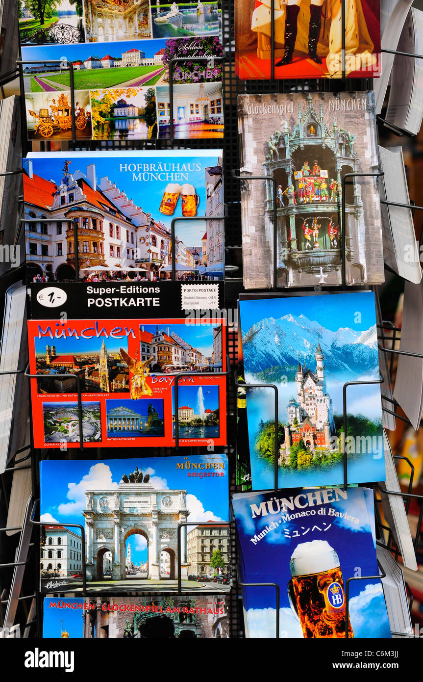 Postcards for sale in Munich, Germany Stock Photo Alamy