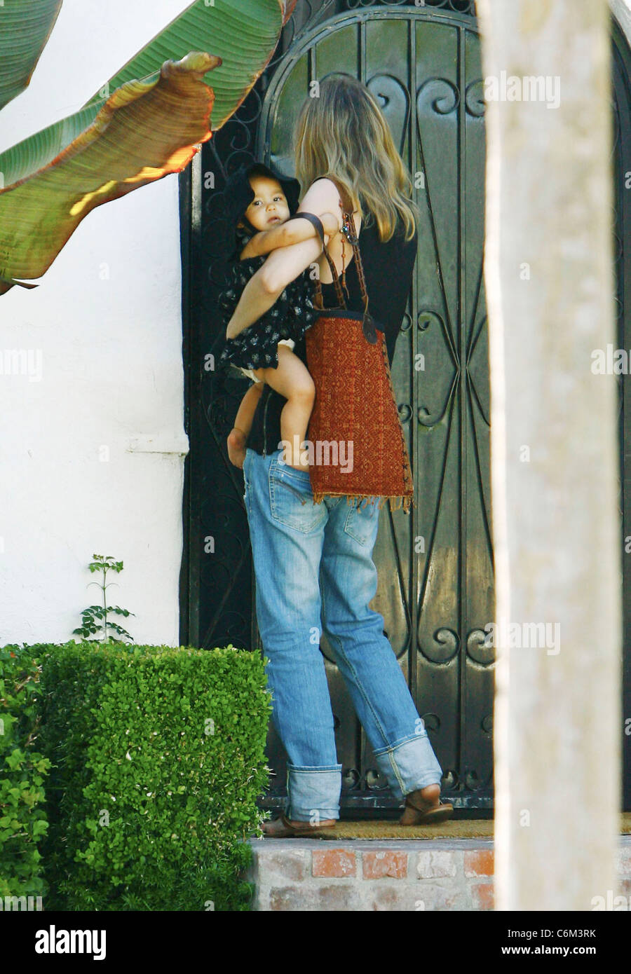 Ellen Pompeo with her daughter Stella Luna were spotted leaving a
