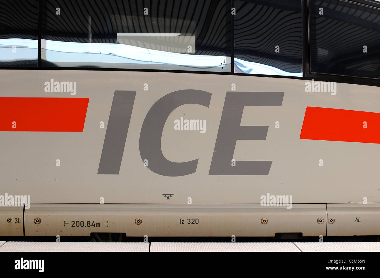 InterCIty Express / ICE train at Munich Station, Munich, Germany Stock Photo