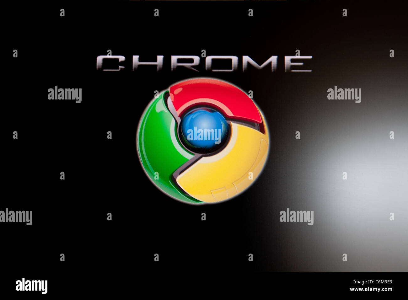 Google chrome logo, logos, trademark internet sensation search engine Stock Photo
