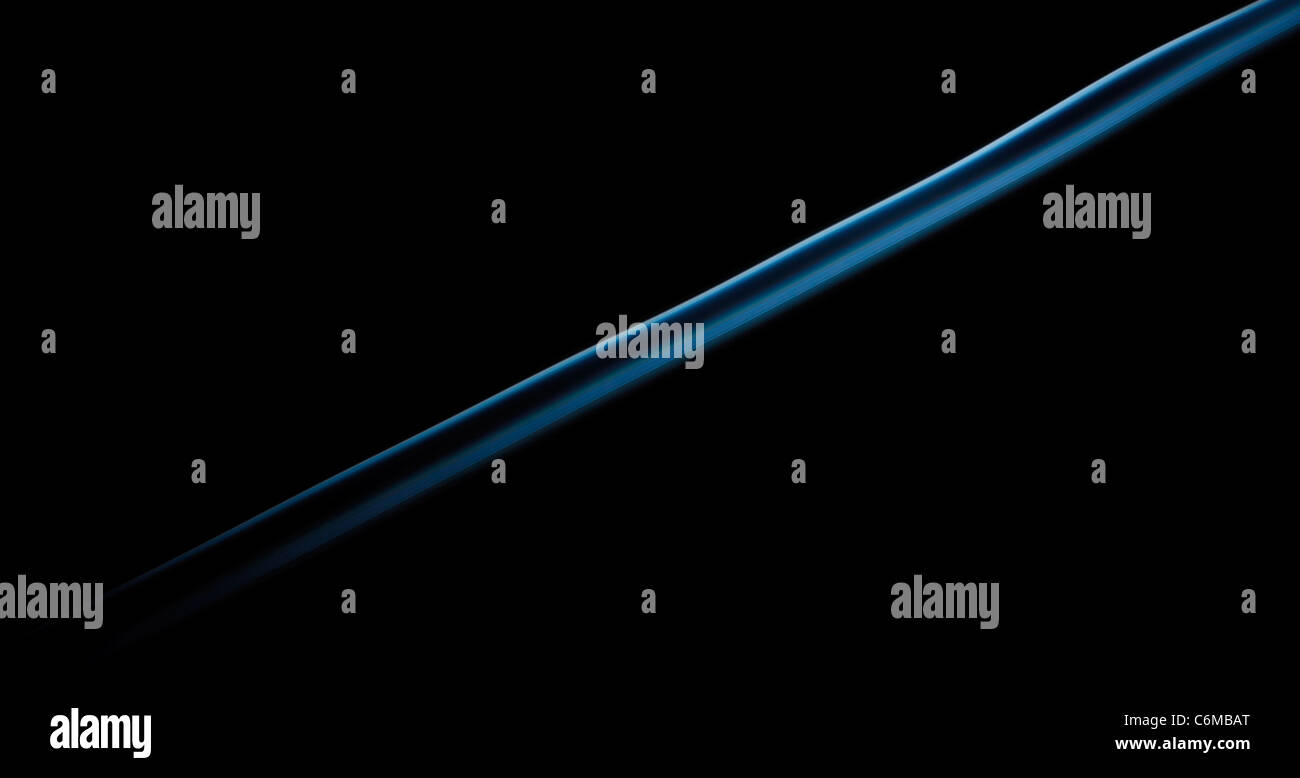 blue abstract smoke pattern on a black background Stock Photo - Alamy