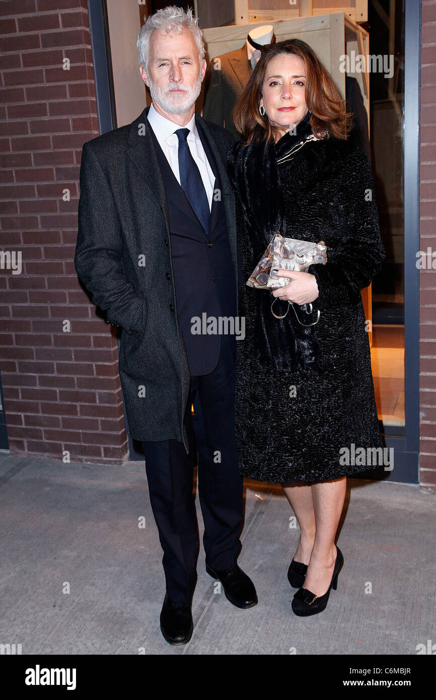 John Slattery and Talia Balsam Hermes Men's Store grand opening New York City, USA - 09.02.10 Stock Photo