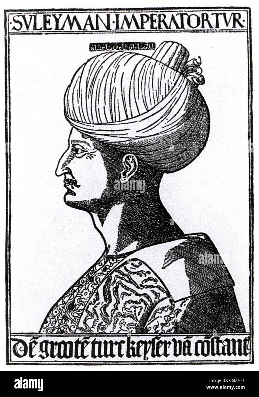 SULEIMAN THE MAGNIFICENT (1494-1566) tenth Sultan of the Ottoman Empire Stock Photo