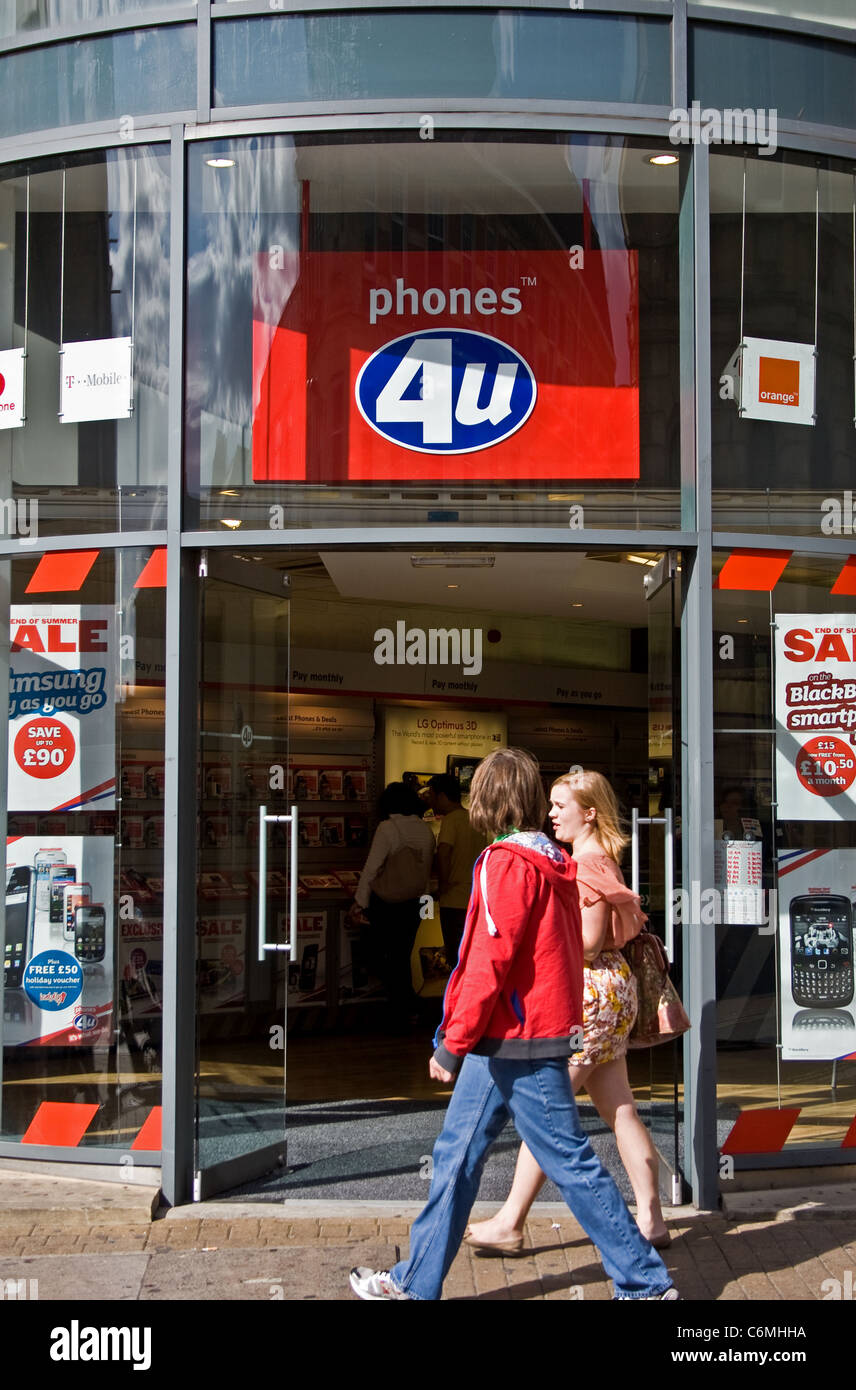 Phones 4u shop, Spurriergate, York, England, UK Stock Photo