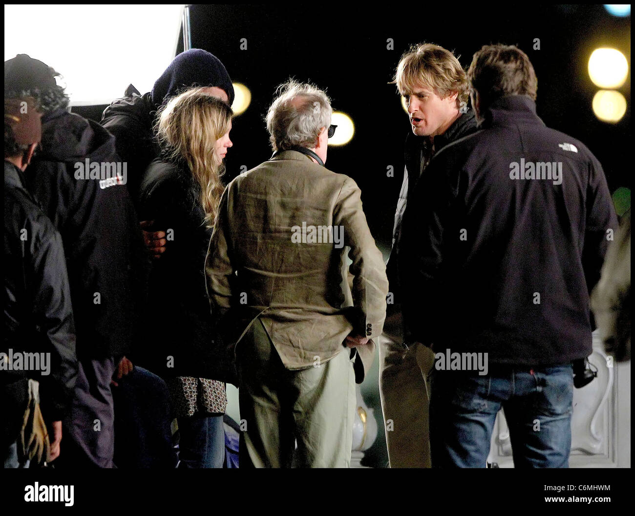 Lea Seydoux, Woody Allen and Owen Wilson on the set of the movie ...