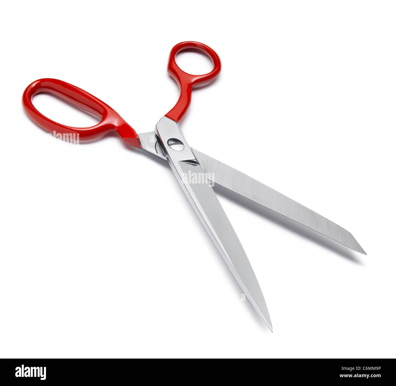 Red handle Scissors Stock Photo