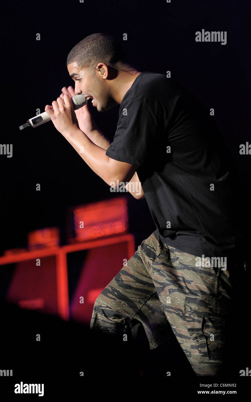 Drake aka Aubrey Drake Graham, performs on stage at the Molson Canadian ...
