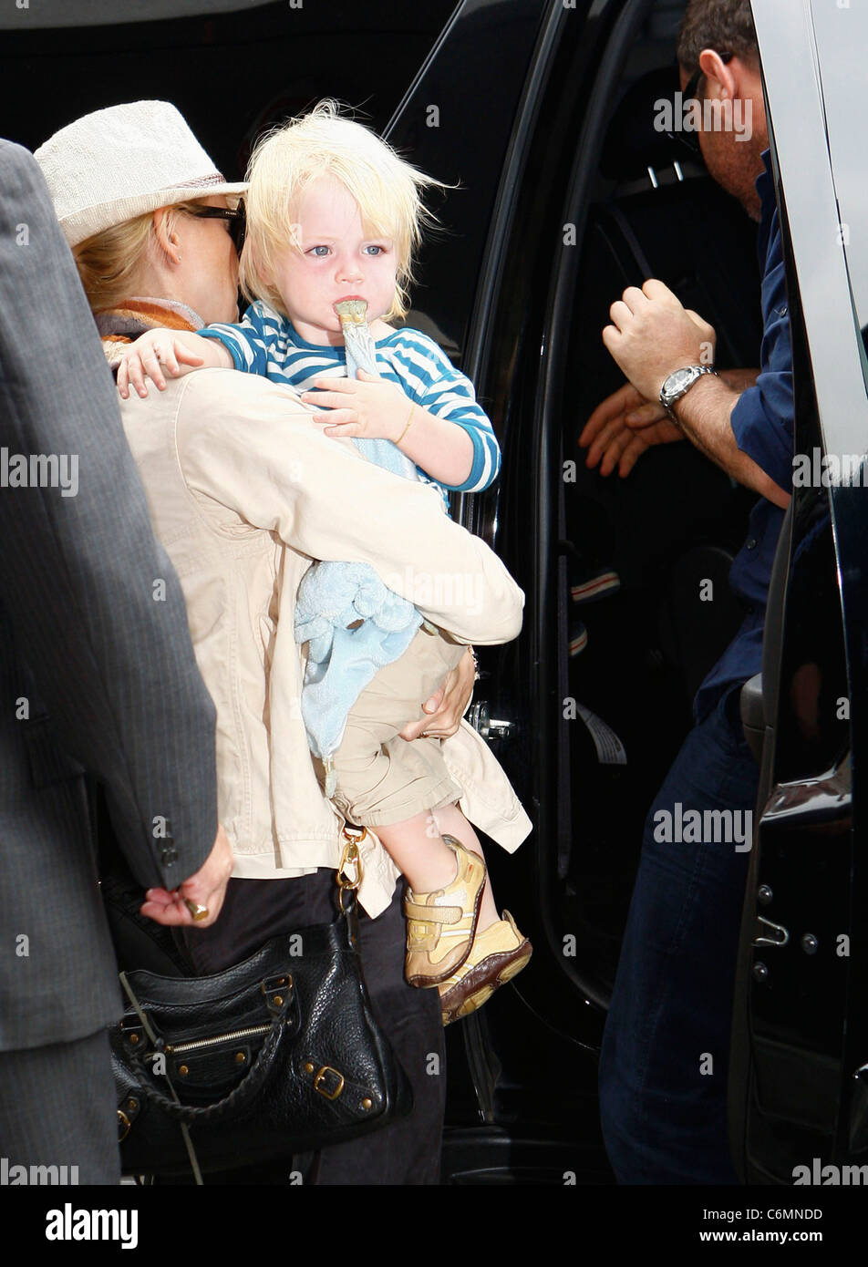 Naomi Watts and her son Samuel 'Sammy' Kai Schreiber outside LAX Los Angeles, USA - 25.07.10 Stock Photo