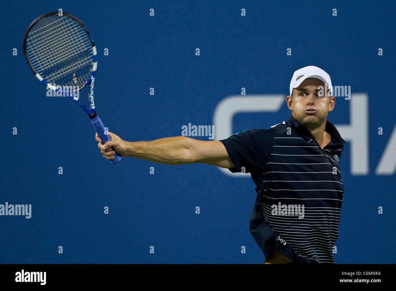 Andy Roddick (USA) competing at the 2011 US Open Tennis. Stock Photo