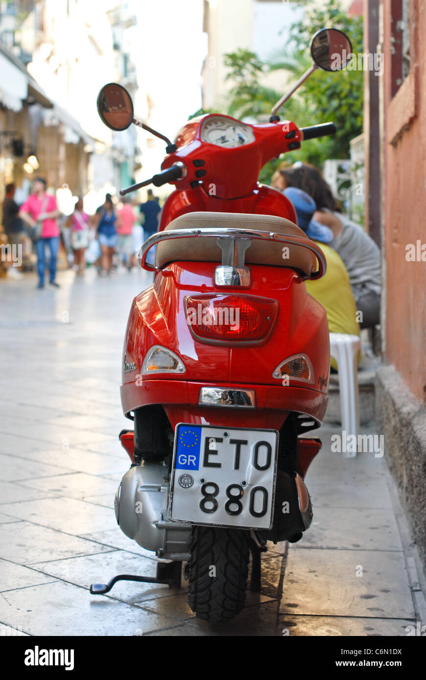 Bright lipstick red shinny Lambretta 