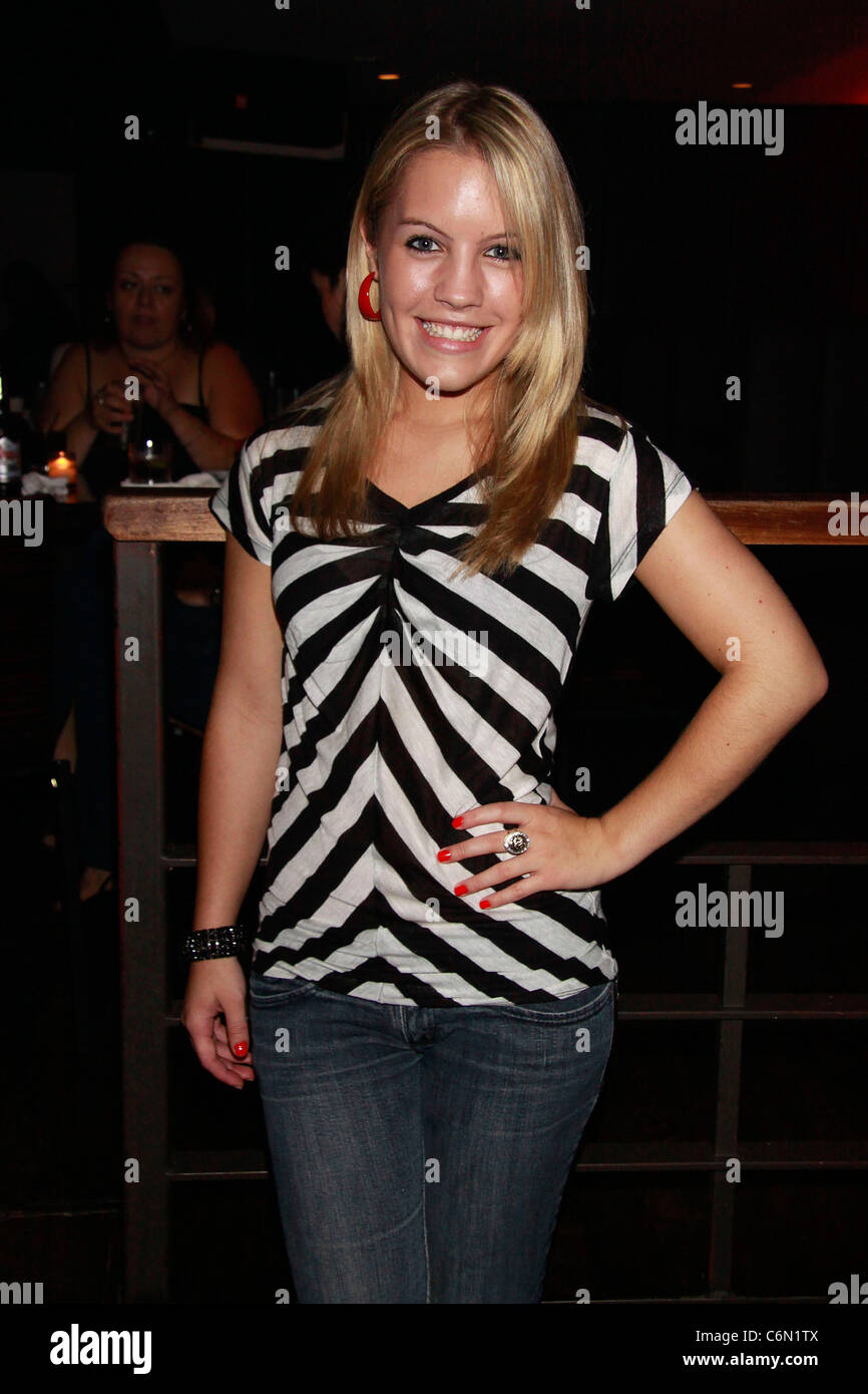 Kristen Alderson ( 'One Life To Live' actress) Taylor Hicks and Javier in Concert at the Highline Ballroom New York City, USA - Stock Photo