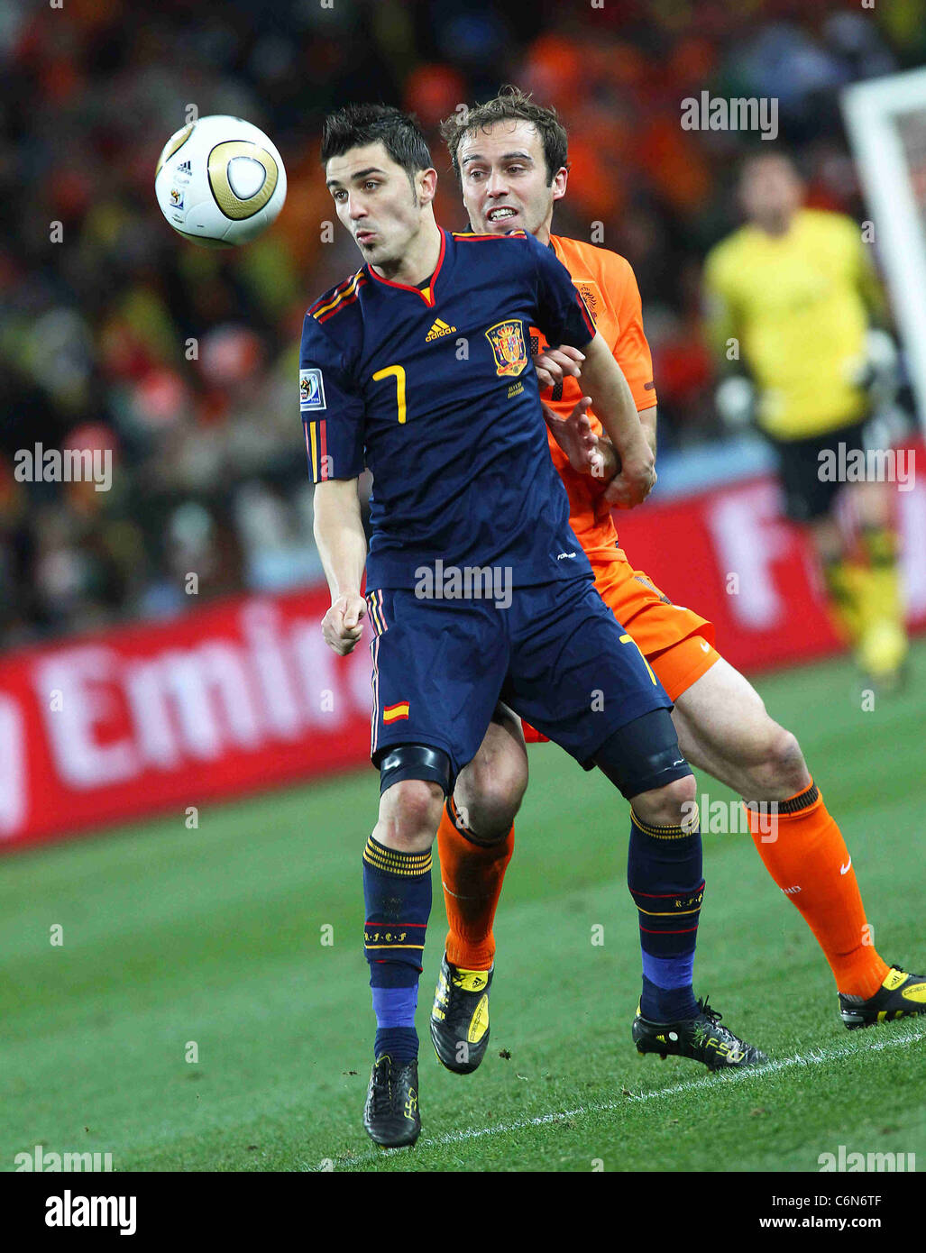 スペイン代表アウェイ 2010南アフリカW杯 DAVID VILLA 7番 2010 FIFA