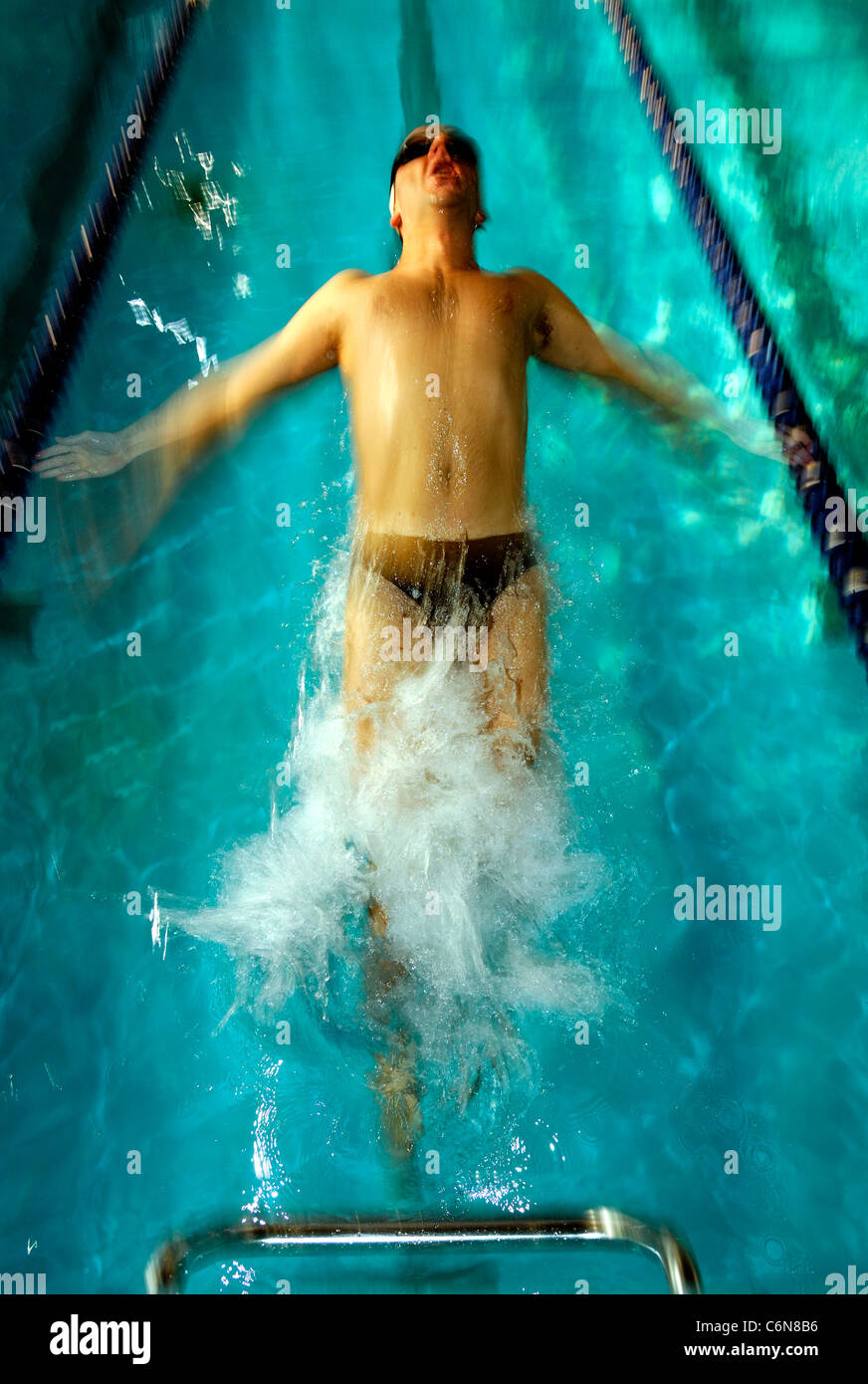 athletic swimmer Stock Photo
