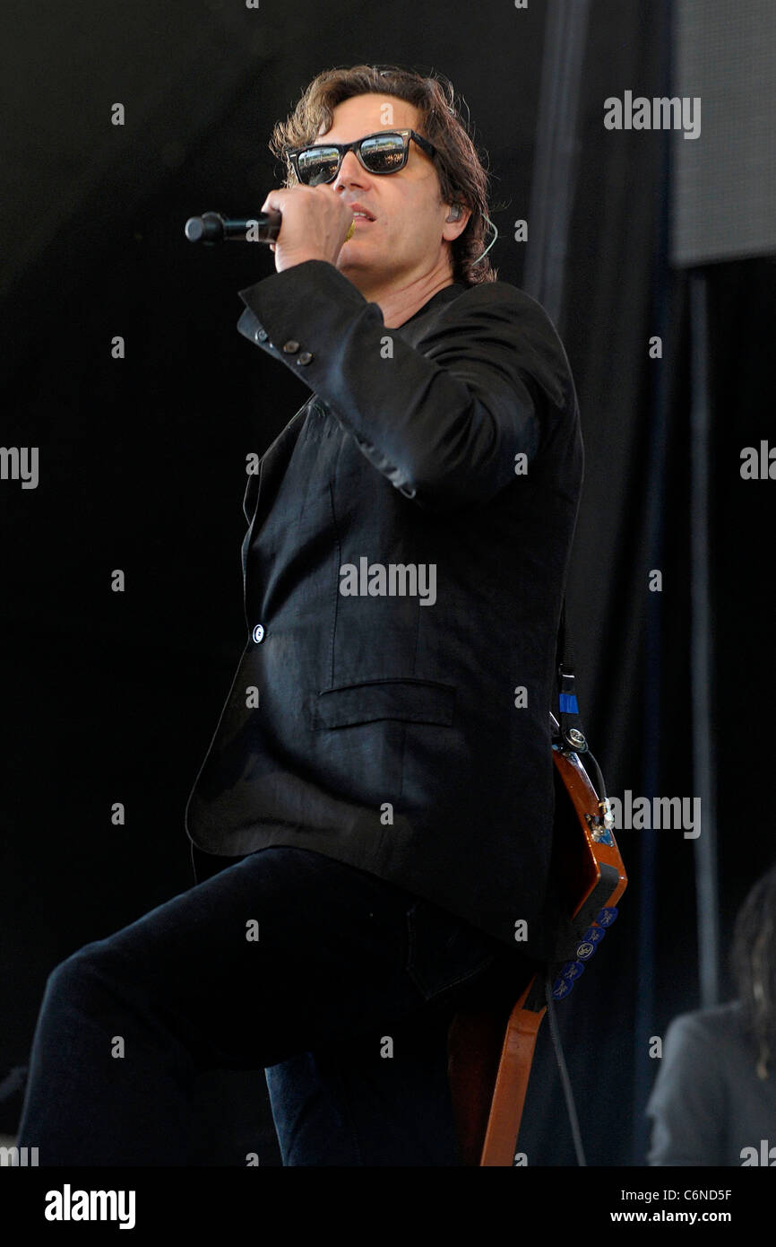 Stephan Jenkins of Third Eye Blind performing live on stage during The Bamboozle Roadshow at